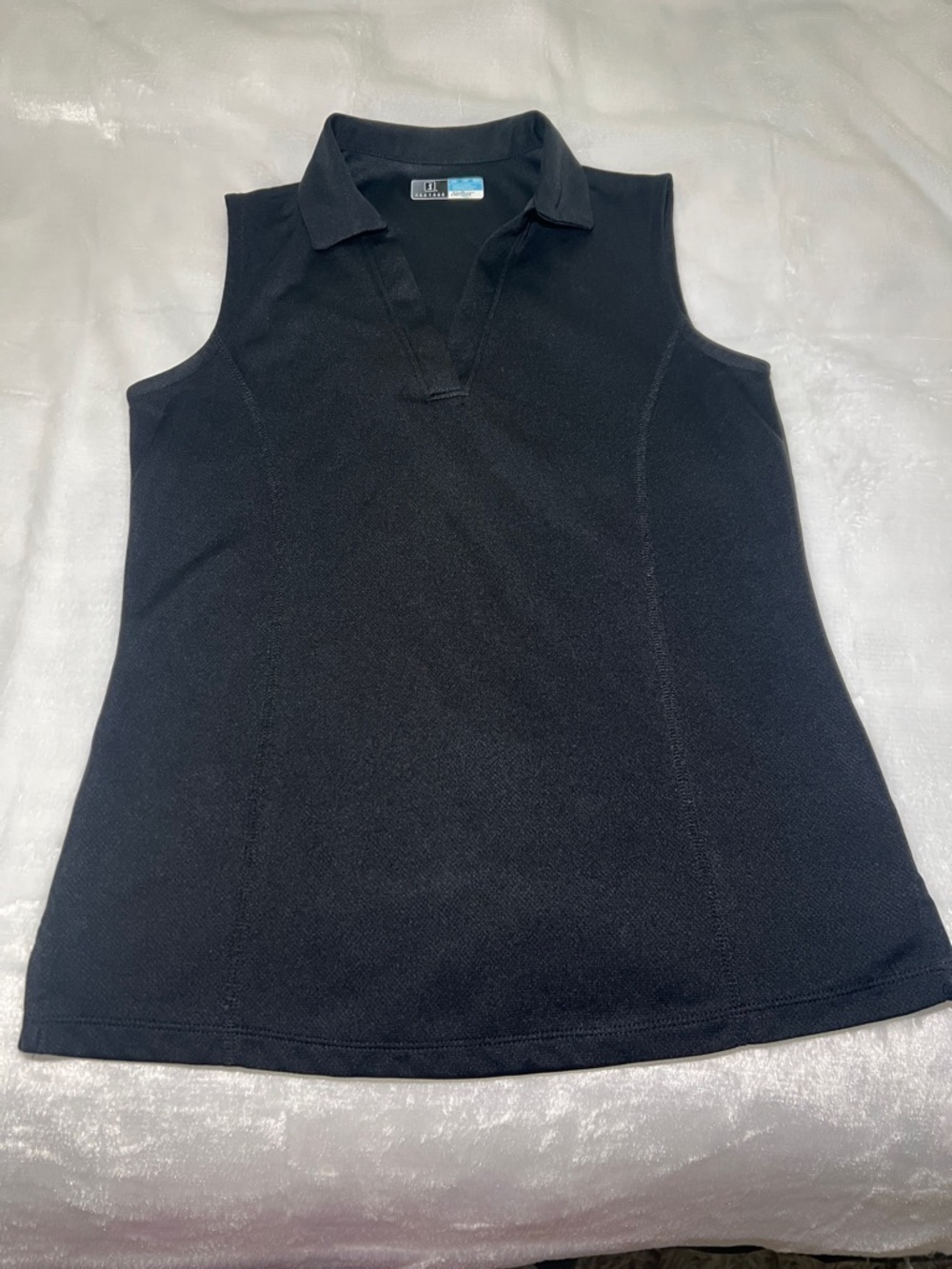 PGA TOUR Black Sleevelss Polo Top XS